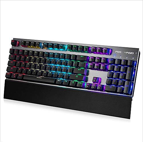 45532rr Tastiera MOTOSPEED CK108 Tastiera Meccanica del USB Wired Keyboard Gioco con 18 modalità di retroilluminazione, Switch Blu