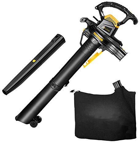 Soplador de Hojas eléctrico con Cable Aspiradora Mulcher Regulación de Velocidad de 6 velocidades con Bolsa de recolección de 40L 3800W Power Garden Blowe. (Tamaño: 15 m de Cable)