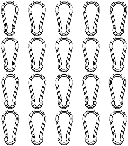 20 Stück&50 Stück Karabiner, 40 x 4 mm Karabinerhaken Klein Aluminiumkarabiner Schlüsselanhänger Karabiner Carabiner Anschluss Nikolausstiefel zum befüllen für Rucksack Gürtel Zelt Camping Reisen