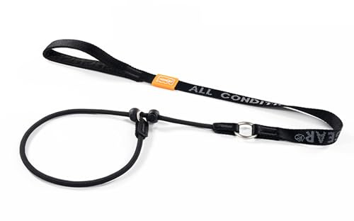 HowGo Slip Lead Dog Leash with 2 Spring-Loaded Stoppers (Black 3.6FT)