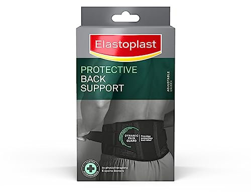 Elastoplast Protective Adjustable Back Support, Lumbar Support Belt, Relief for Lower and Chronic Back Pain, Arthritis, Sprains and Strains, Medical-Grade Back Brace, One Size, Waist Girth 82-118 cm
