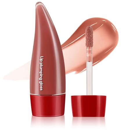 Apooliy Brillo de labios voluminizador,Aceite labial,Tinte labial altamente pigmentado,Tinte labial no pegajoso,Bálsamo labial hidratante de larga duración,Lip Plumper