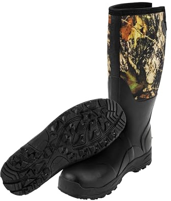 Ubon Rubber Boots for Men Waterproof Insulated Neoprene Rain Boots, Camo 12