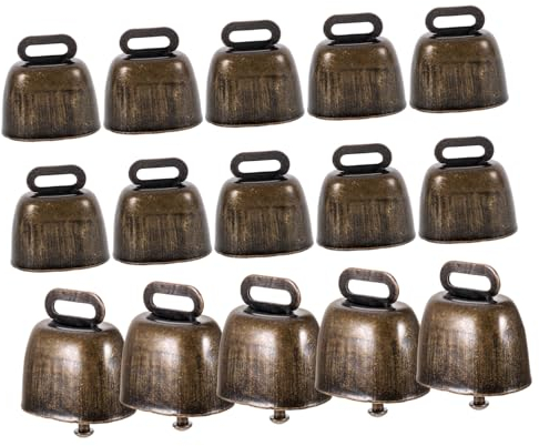 ABOOFAN Mini 35mm Bronze Vintage Kuhglocken Haustier Schafglocken - Verlorene Glocke Dekorative Glocken für Weihnachten