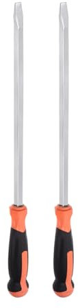 QUARKZMAN 2Pcs Tournevis Fendus de 12 mm à Tête Plate pour Démolition avec Manche Droit de 16 pour l'Industrie/Réparation Automobile