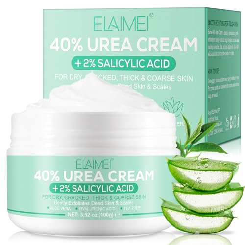 100g Crema De Urea, Crema Para Pies 40% Urea+2% Ácido Salicílico, Enriquecida Con árbol de té y Aloe Vera para Humectar, Para Pies para Pies Secos y Agrietados, Manos, Codos