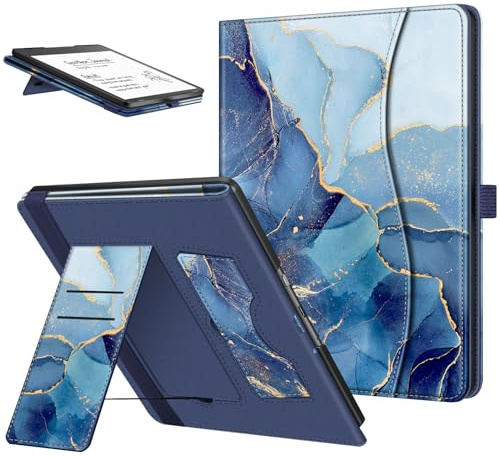 Fintie fodral för Kindle Scribe (10,2 tum, 2022) – Kickstand skyddsfodral med kortfack, pennhållare och automatisk sömn/väckning för Kindle Scribe (den första Kindle med skrivfunktion), ocean marmor