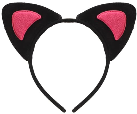 Paxrmuky Katzenohren Haarreif,Cat Ears Headband für Damen, Mädchen, Haarschmuck Deko Accessoire zu Karneval & Halloween Katzen Kostüm