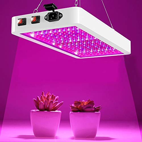 Rosnek LED Growlampe, 3 Kontrollmodi mit IR UV, Vollspektrum LED Pflanzenlampe für Indoor Zuchtpflanzen Gemüse Gewächshaus Baumschule 312LEDs