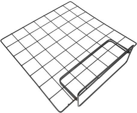 MAGICLULU Wire Grid Display Stand with Large Base 35x35cm Black Metal Grid Panel Organizer Rack for Tabletop Photo Jewelry Earring Display for Market Stalls and Exhibitions 2pcs Set