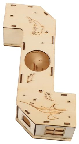VILLFUL Tunnel pour Hamster Bois Maison Et Cachette pour Petits Animaux Jouet pour Rats Gerbilles Et Souris Facile à Nettoyer