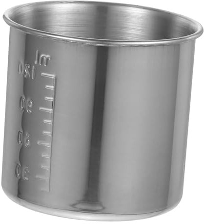 CONGARTENO Tazas Medidoras De Acero Inoxidable Para Arroz 120 Ml Taza Medidora De Metal Marcas Precisas Para Cocina y Repostería Herramienta Portátil Para Uso Doméstico
