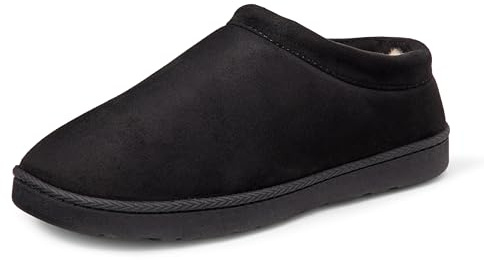Amazon Essentials Women's Sherpa Clog Slippers, Black, 8