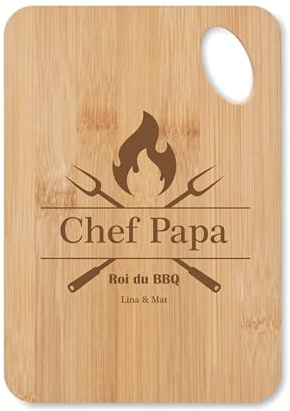 Planche à découper personnalisée en bambou – Gravure spéciale papa – Cadeau fête des pères, anniversaire ou Noël, idée cadeau papa, planche apero papa