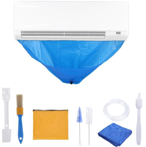 lasuroa Mini Split Cleaning Kit, Waterproof Wall Mounted Air Conditioning Split AC Cover Service Bag Complete Cleaning Parts Accessories for Air Conditioner Foam
