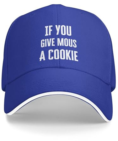 Casquette De Baseball If You Give Mouse A Cookie Trucker Caps Classic Bord Plat Casquettes Adjustable Baseball Cap pour Running Cyclisme Camping