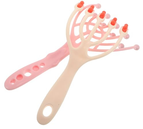 WRITWAA Rascador de Cabeza (2 Unidades): Masajeador Manual para El Cuero Cabelludo - Rodillo Y Garra para El Cuidado Del Cuero Cabelludo Y El Cabello en Casa Y en La Oficina.