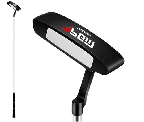 Palos de Golf Putter Mano Izquierda/Derecha Hombres Mujeres Práctica para Principiantes de una línea Forma Putters de Golf Varilla de Empuje (Izquierda,Negro)