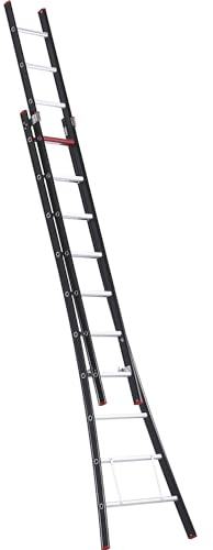 Altrex | Schiebeleiter | 2-teilig | ausziehbar | schwarz | 2 x 10 Sprossen