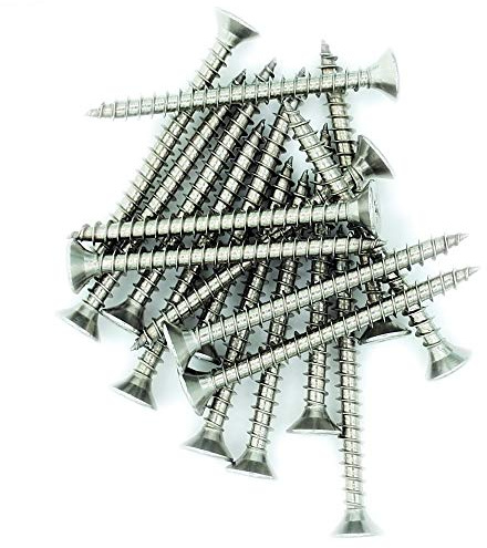 No.8 x 0.8 (4.5mm x 20mm) Pozi Countersunk Chipboard Screw - Stainless Steel (A2) (Pack of 20)