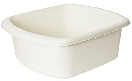VR7 Plastic Washing Up Bowl Rectangular Cream Washing Bowl for Sink Kitchen Basin Mixing Dish
