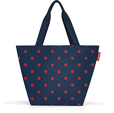 reisenthel shopper M mixed dots red – Geräumige Shopping Bag und edle Handtasche in einem – Aus wasserabweisendem Material
