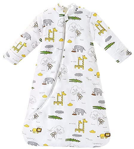 Chilsuessy - Winterschlafsack 3.5 Tog Unisex, Giraffe Park, L (90-105 cm)