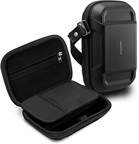 Spigen Rugged Armor Pro Universal Kabel Organizer Tasche Reisetasche für elektronische Zubehör Reisepass Festplatte USB Sticks SD Karten - Schwarz
