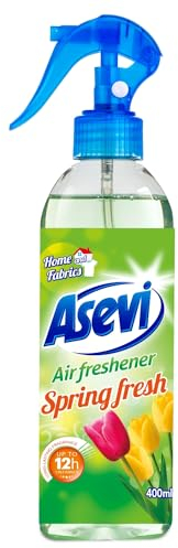 Asevi Air Freshener Spray, Air Fresheners for the Home, Room and Fabric Freshener, 400ml, Spring Fresh