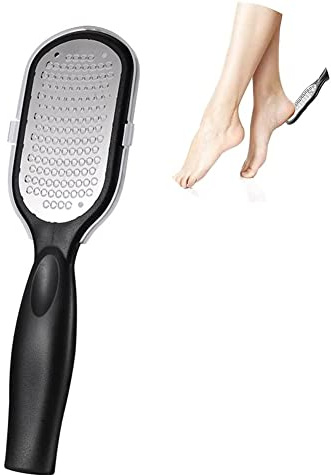 Ponceuse à Pied en Acier Inoxydable,Lime pour Pieds,Râpe à pied professionnelle,Lime Pieds à Double Face pour Enlever la Peau Morte Râpe Pieds Outils de Pédicure,Lime Pour Pieds,Rapeuse Pieds (noir)