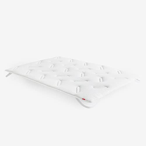 Pikolin Home Topper Viscoelástico Esponjoso, Sobrecolchón Topper de Grosor 4 cm para Cama de 80, Desenfundable, Transpirable, Cubre Colchón Viscoelástico Alivia Tensiones Musculares, Topper 80x190 cm