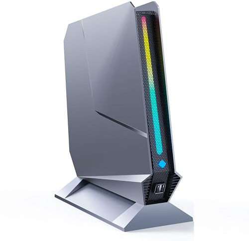 TOPGRO Mini Gaming PC Core i9-9880H / GTX1650 32GB DDR4, 1TB PCIe4.0 SSD, 4K@60Hz RGB Lights WiFi6E BT5.3 1.0Gbps LAN 2xHDMI/USB-C/2xUSB2.0/4xUSB3.0 Win11Pro Mini Desktop PC Gaming