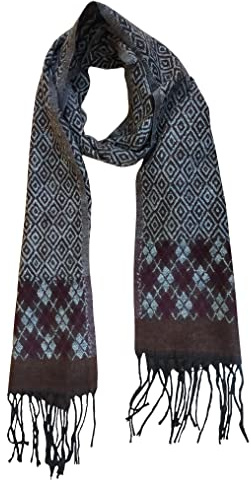 Rastogi Handicraft Wollschal, langer Schal, Winter, dick, warm, gestrickt, großer Schalldämpfer, Schal für Männer, Frauen und Mädchen, 180,3 x 33 cm, braun, 71 x 13 Inches