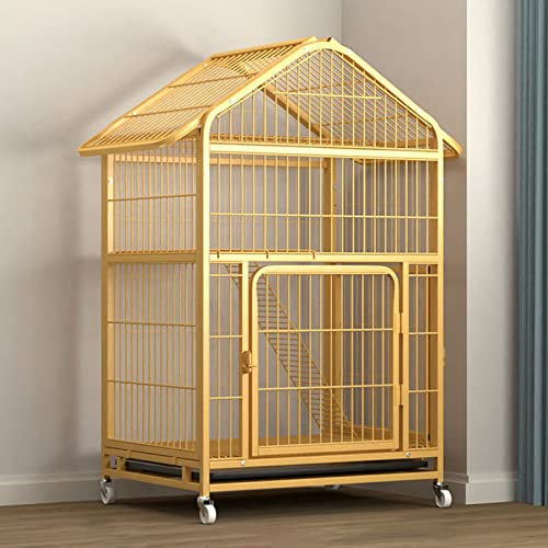 Katzenkäfig für draußen, Kleintierkäfig, Rattenkäfig, Kaninchenkäfig, Katzenlaufstall für drinnen mit 360° drehbaren Rollen, abnehmbarer, auslaufsicherer Wanne, Kaninchenkäfig, Laufstall, Kä