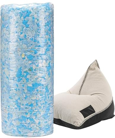 Relleno de Espuma viscoelástica triturada, Relleno de puf de 5 Libras, Relleno de cojín de puf, Relleno de Almohada, Tiras de Espuma viscoelástica, Relleno de Espuma viscoelástica, Relleno de