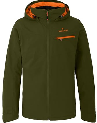 Bergson TALLMOS | Herren Regenjacke - Moderne Herren Regen- & Outdoorjacke mit Supra-Tex 20.000 Extreme Membran, Normal-/Langgrößen, 100% wasserdicht (20.000 mm Wassersäule) & verschweißte Nähte, Win