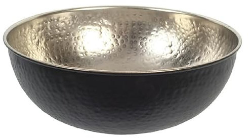 Hosley Metallschale mit silberfarbenem Finish, 26 cm Durchmesser, ideal für Potpourri, LED-Kerzen, Hochzeiten, besondere Anlässe, Tafelaufsätze, Basteln