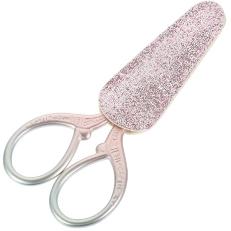 DIYEAH Nähschere Garnschere Stickgarn Bausatz Häkeln Stoff Stickerei Nähen Stickmaschine Haken Stich Ripper Nagel-kit Handgefertigte Bastelschere Nähzubehör Bestickte Schere Metall Rosa