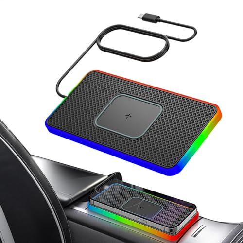 Car Wireless Charger - Non-Slip Charging Mat, Auto Dashboard Pad | Qi-Enabled Phone Charger, Fast Charging for Smartphones, Secure Anti-Slip, Compatibility, Convenient Power Solution