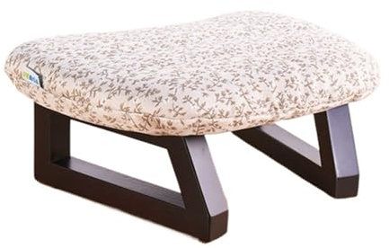 GSCLZ Meditationsbank und Kissenset mit abnehmbarem Stoffbezug, handgefertigter Hocker, Yoga, Meditation Zum Knien Sitzen(Beige Flower)