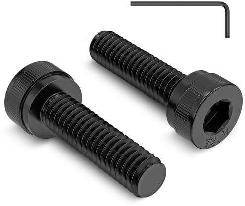 120 Stück M4 x 14 mm Schrauben, Zylinderschrauben mit Innensechskant | M4 Schrauben Schwarz Kohlenstoffstahl Zylinderkopfschrauben, Inbusschrauben Vollgewinde mit Schlüssel