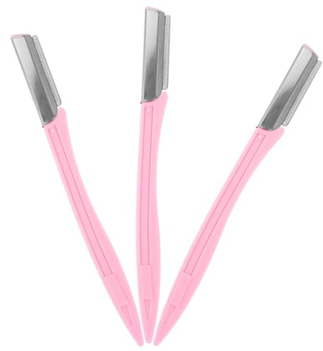 Mikinona 3pezzi Tagliacapelli Portatile Per Sopracciglia in Acciaio Rasoio Per Sopracciglia Kit Strumenti Per Per Donne e Ragazze Leggero e Facile