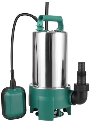 WAFOHSR Submersible Pump Submersible Waste Water Pump Electric Submersible Pump Dirty Water Pump With Float Switch Wide Application(Green)