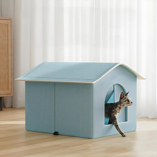 casa per gatto inverno, nicchia per esterno isolato inverno, cappello per con cottage, nicchia per resistente per cani, gatti, conigli