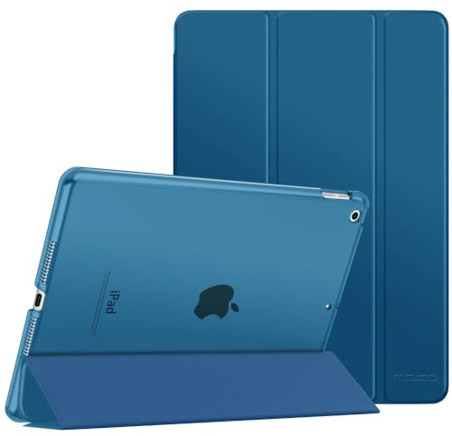 Moko Smart Case for iPad 9th/ 8th/ 7th Generation Case 10.2 Inch,Abyss Blue | Slim Stand Hard Back Shell Smart Cover Case with Translucent Frosted Back ,Auto Wake/Sleep ,Fit iPad 10.2 Inch 2021/2020/2019