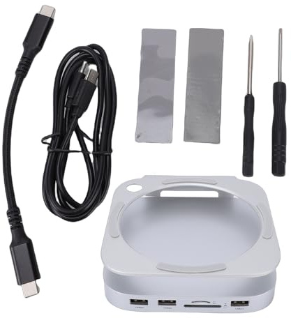 Zunate Docking Station per Computer Desktop, Hub USB C 6 in 1 con 2 Porte USB A 10 Gbps, 1 Porta USB 2.0, Slot SD 4.0, Custodia SSD M.2 NVMe Fino A 8 TB, per Thunderbolt 5 4 3