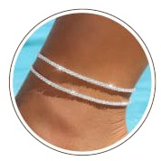 Chihayafuji Silver Plated Ankle Bracelets for Women Gold Waterproof Anklets Dainty Layered Stackable Minimalist Large Adjustable Anklet Bracelet for Sister Beach Summer Jewelry Gift