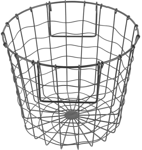 Beatifufu Firewood Storage Basket Wire Mesh Metal Foldable Handle Large Capacity Log Holder for Outdoor Fireplace Black