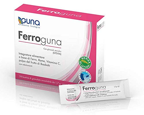 Integratore Alimentare A Base Di Ferro Ferroguna 28 Bustine