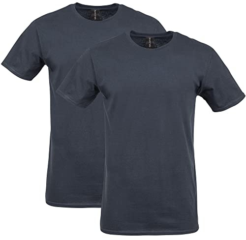Gildan Adult Softstyle Cotton T-Shirt, Style G64000, Multipack, Black (2-Pack), Large